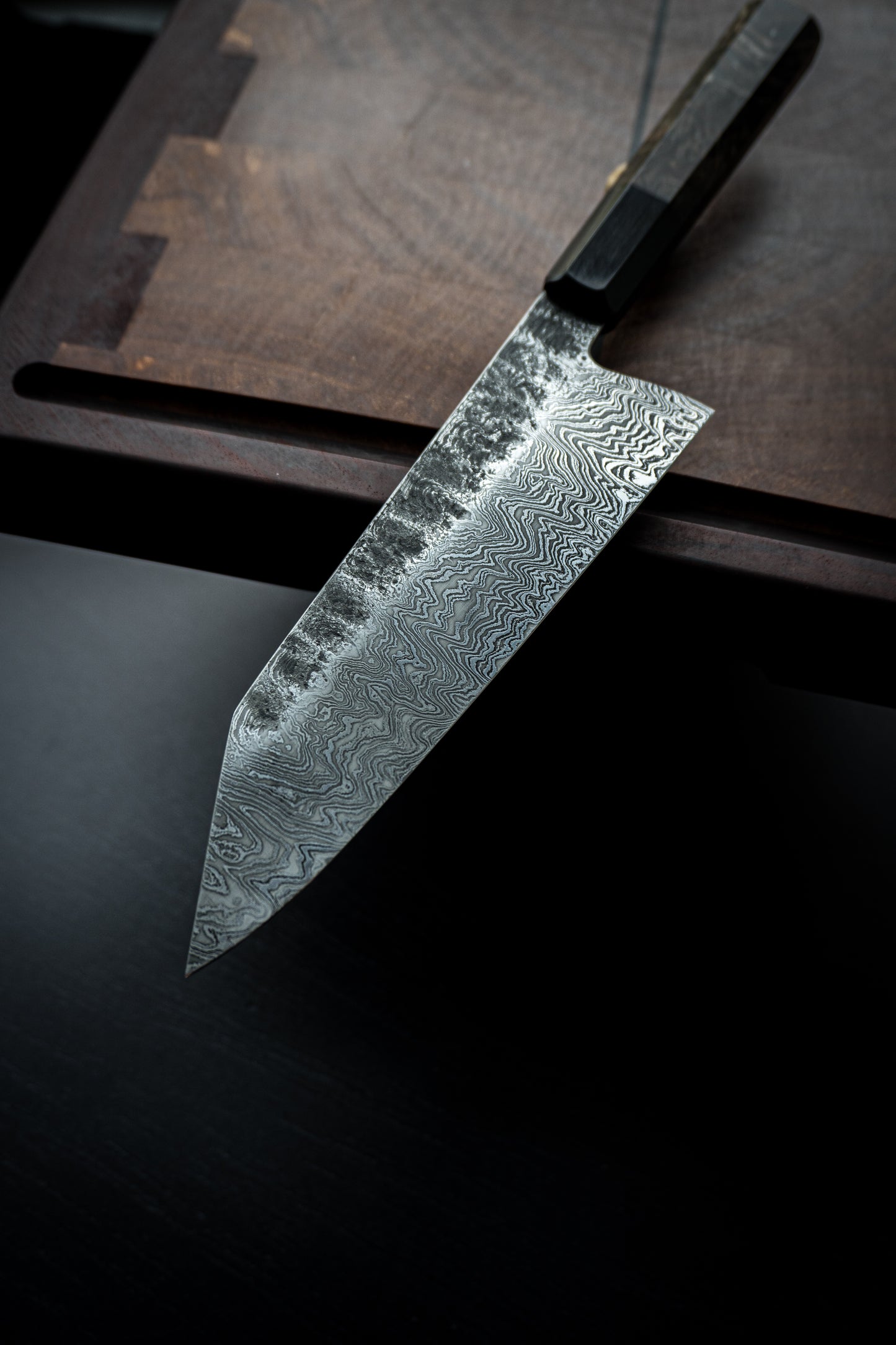 185MM Damascus Bunka