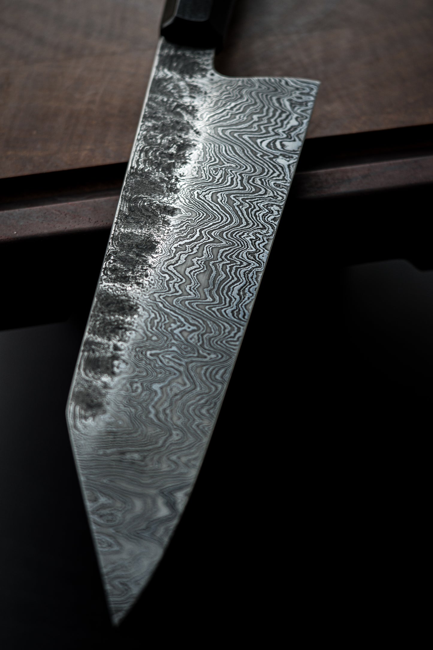 185MM Damascus Bunka